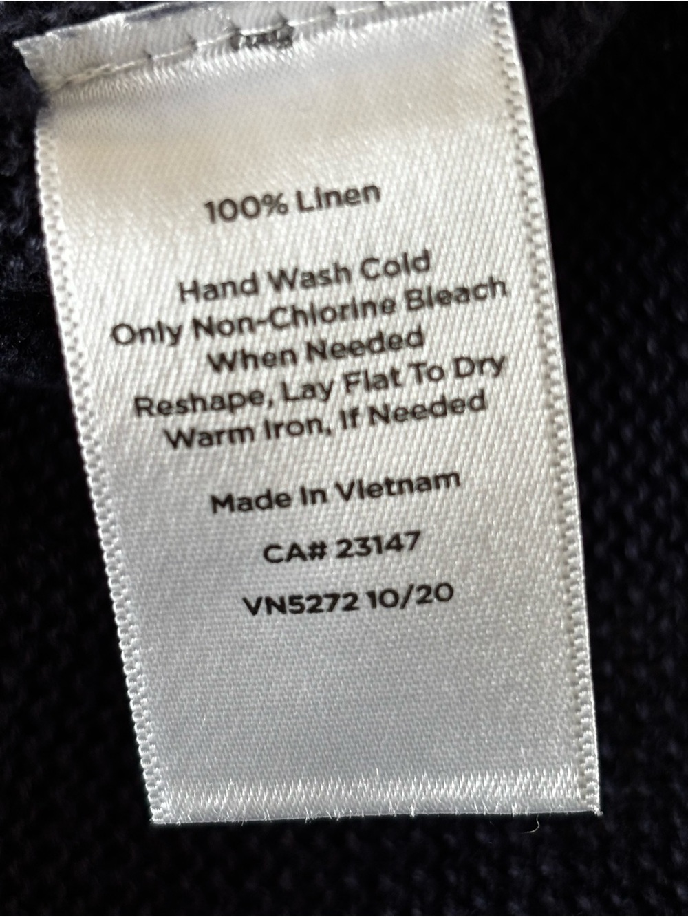 Talbots Linen V-Neck Varsity Sweater Navy Size 1XP 100% Linen - Picture 5 of 5